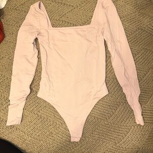 Aritzia BabatonSoft Pink Long Sleeve Bodysuit